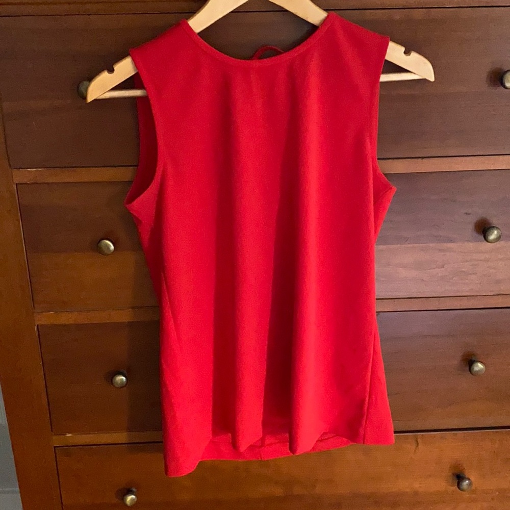 Ann Taylor Red Sleeveless Top